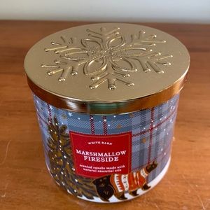 New Bath and Body Works Marshmallow Fireside 3-Wick Candle